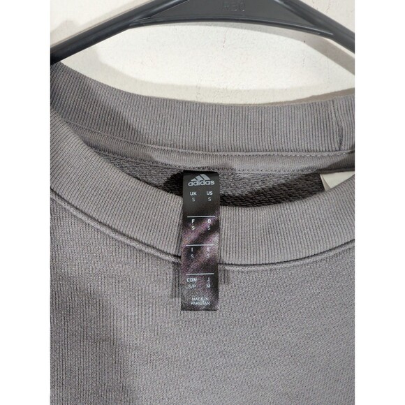 Adidas Womens Grey Peloton Crew Neck Sweatshirt Sz S Workout Gym Running Sports - Picture 6 of 10